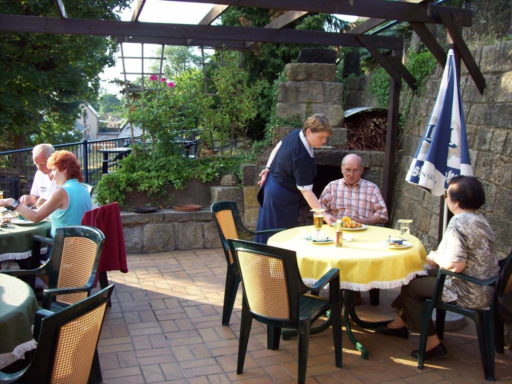 Pension Goldener Anker Reinhardtsdorf-Schona ภายนอก รูปภาพ